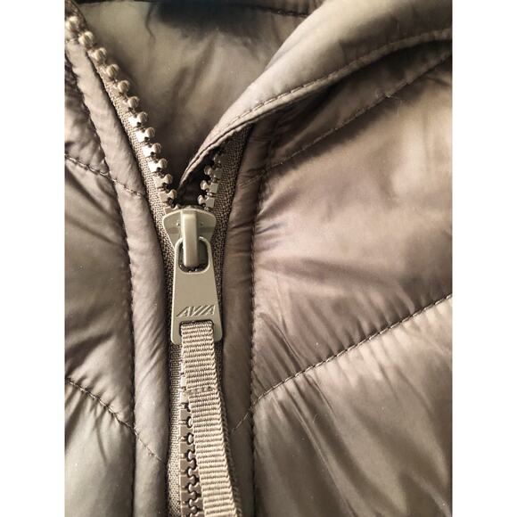 Avia Quilted Brown Hooded Jacket Women Size 0/2 Lightweight Zip Coat MM - Picture 6 of 8